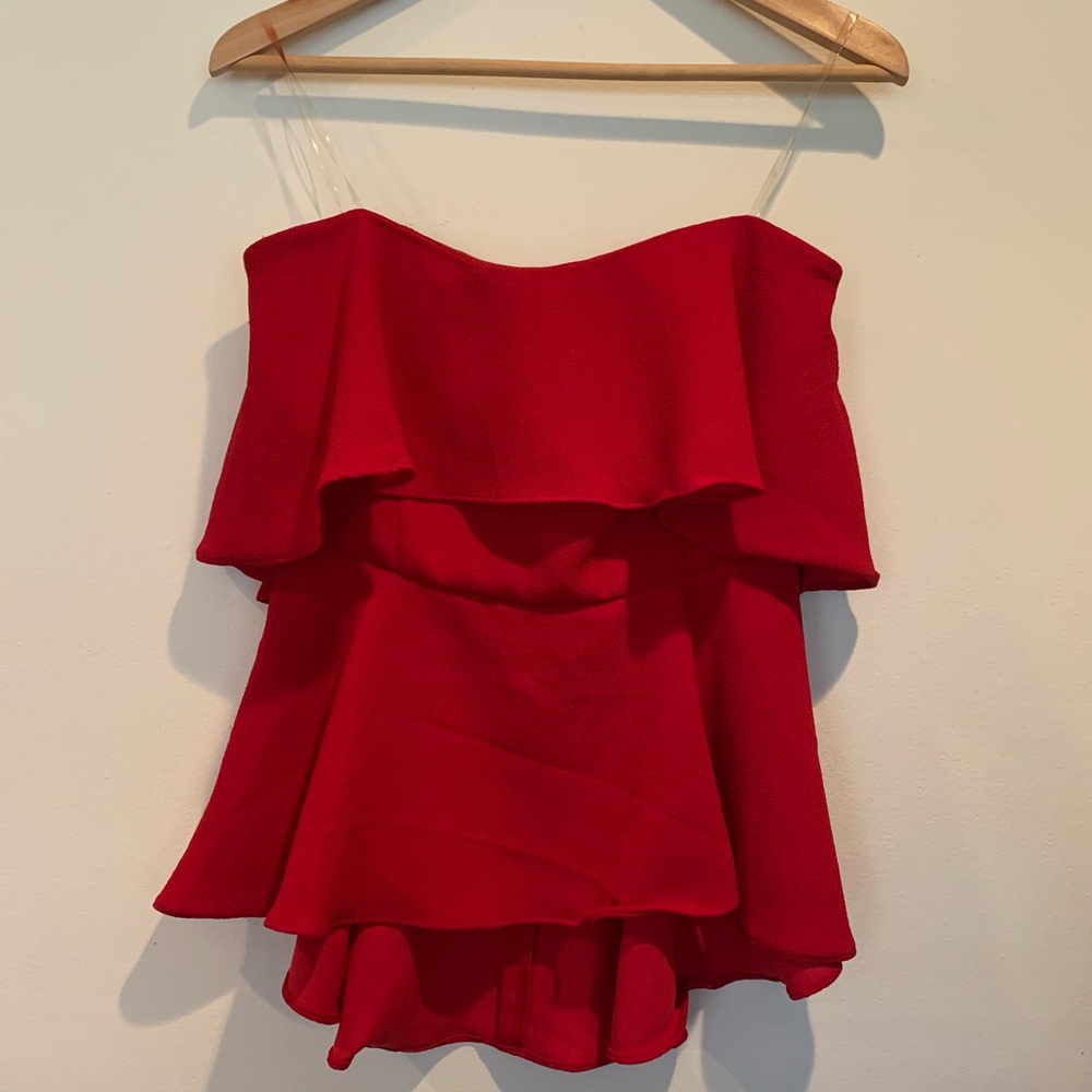 Do + Be red tiered tube top Fabrik S Valentine’s